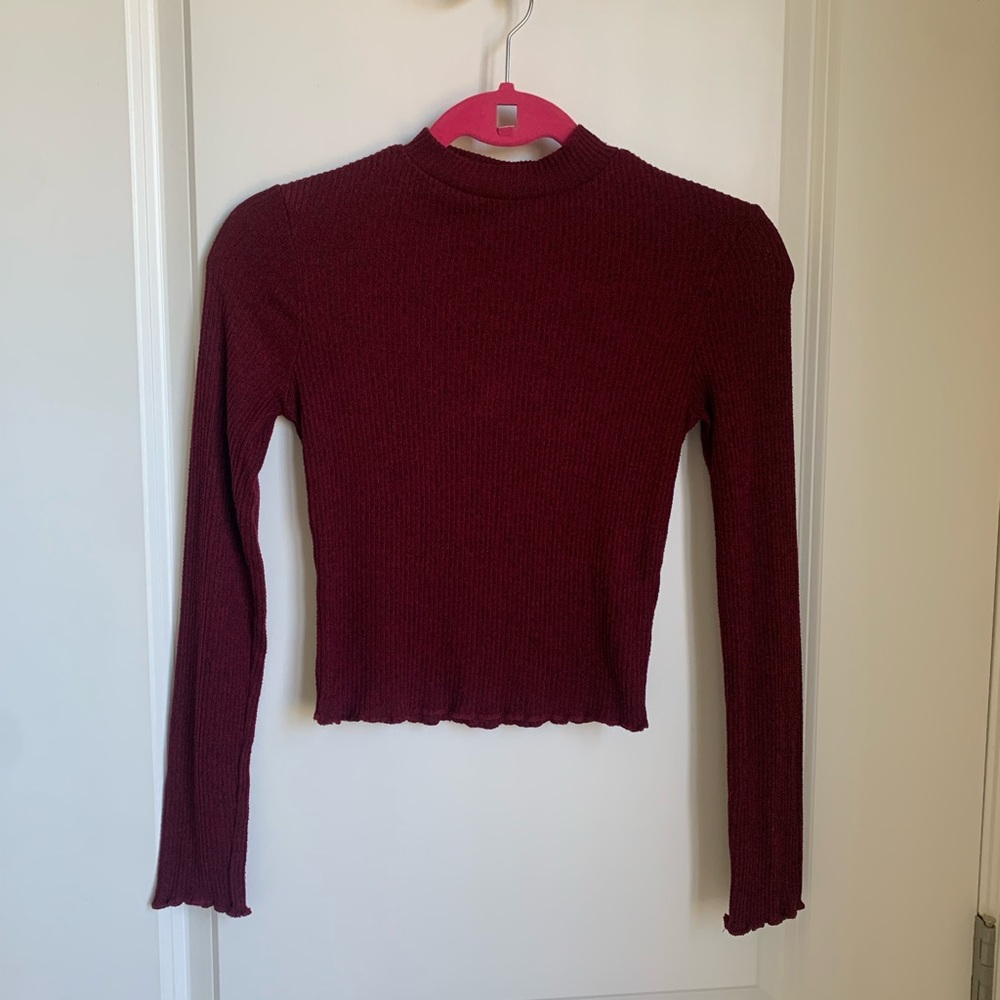 Ambiance long sleeved mock neck top